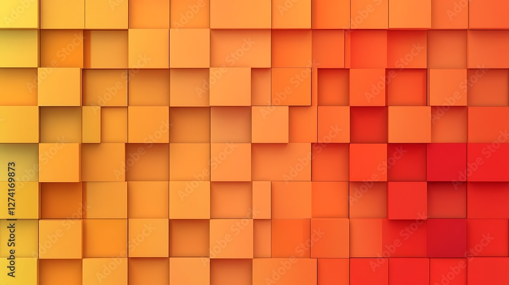 Abstract Orange Cube Pattern Background Design Abstract Orange Cube Pattern Background Design