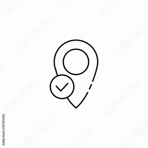 location entered icon sign vector