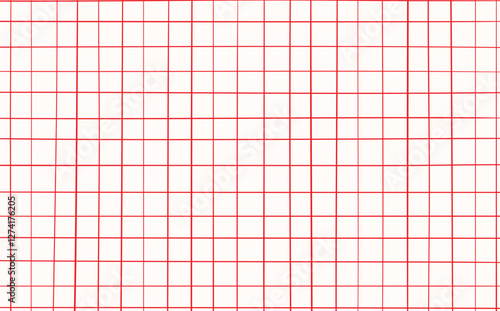 Graph ink doodle check paper. Printable squared grid paper with color lines. Geometric background for school, wrapping, invitations, card, scrapbooking, notebook, diary. Realistic lined paper blank.