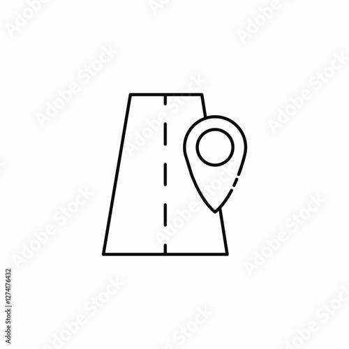 road pin icon sign vector