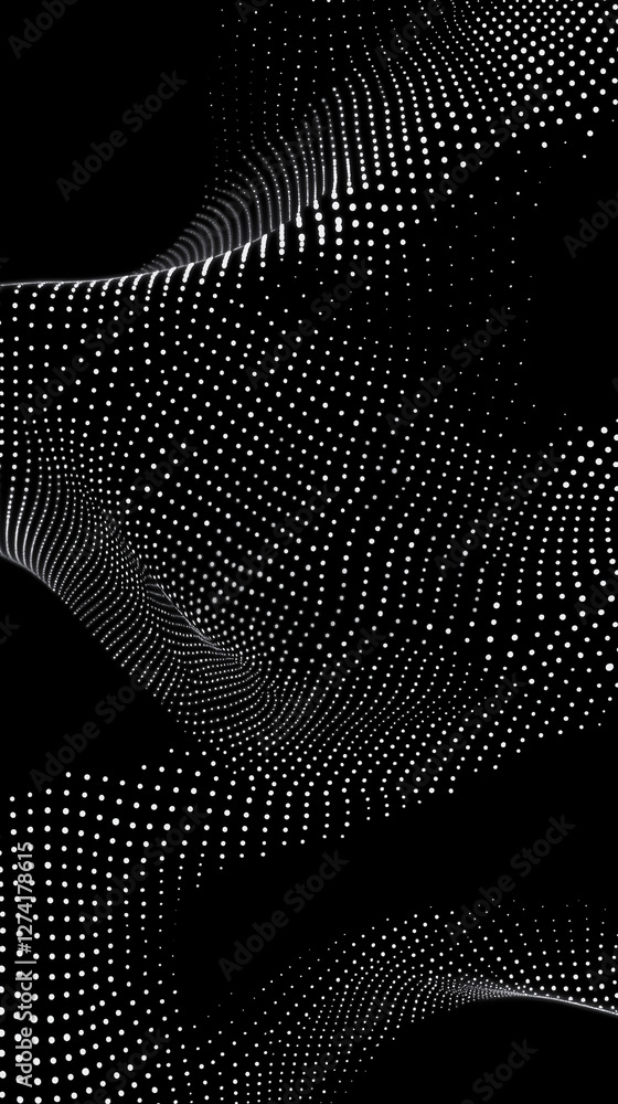 Background of dot and dash marks in black and white