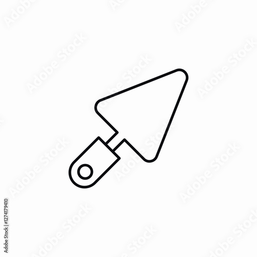 tool trowel icon sign vector