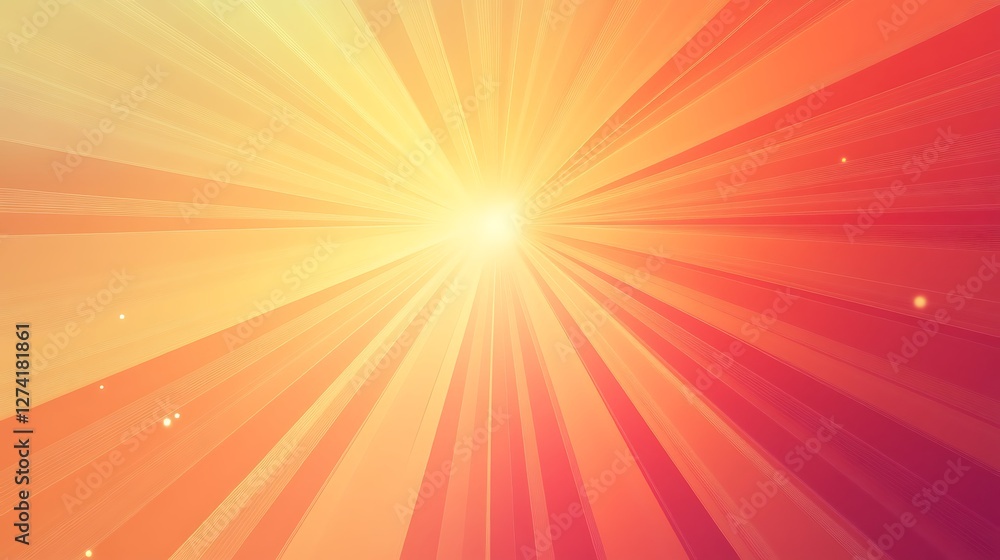 Abstract Radiating Sunburst Design in Warm Colors Abstract Radiating Sunburst Design in Warm Colors