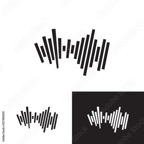 Sound waves vector illustration