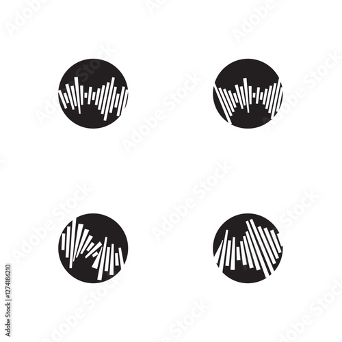 Sound waves vector illustration