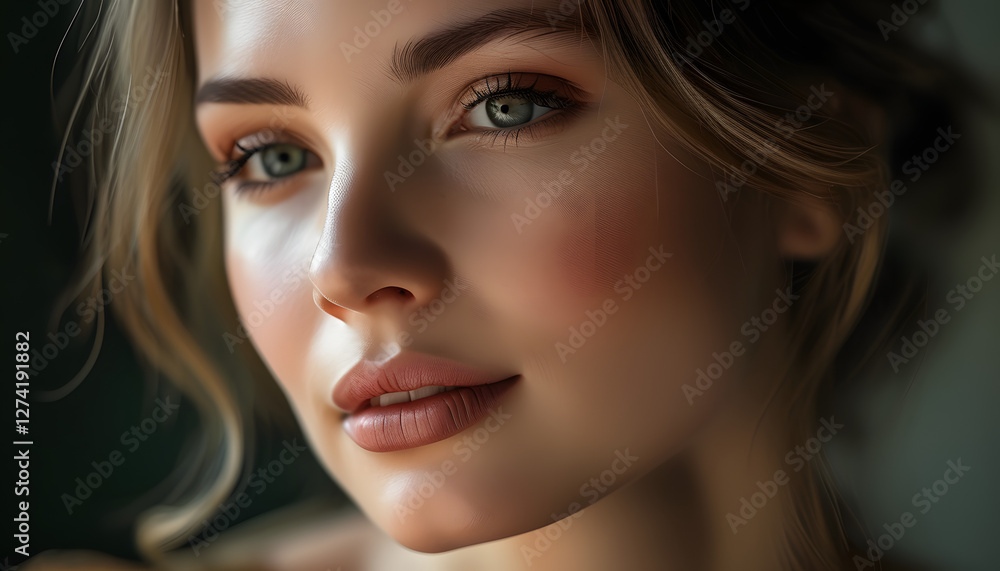 Captivating portrait of a young woman studio setting high-resolution photography soft lighting close-up view beauty and emotion Captivating portrait of a young woman studio setting high-resolution photography soft lighting close-up view beauty and emotion