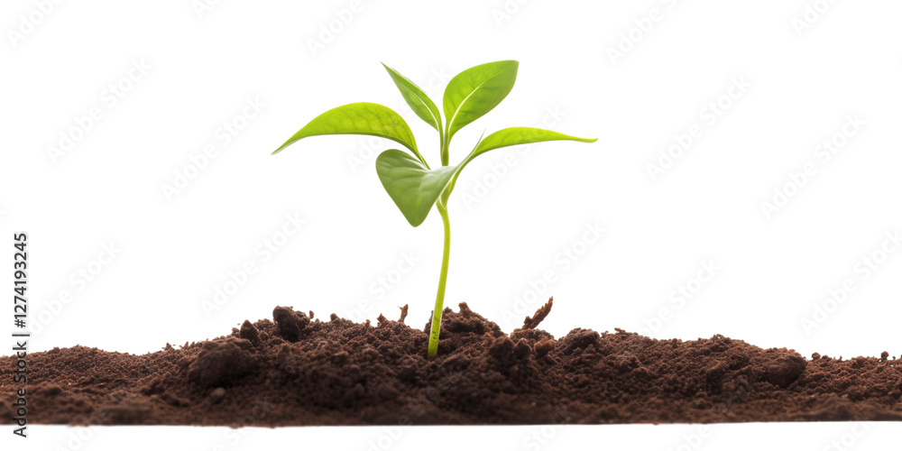 custom made wallpaper toronto digitalA small plant sprout growing from the ground on a transparent background. Generative ai
