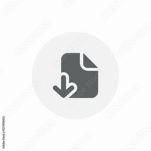 document file download icon sign vector