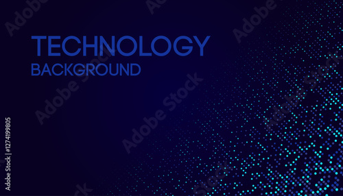 Dot tech background. Digital Data Flow. Data Technology Lines. Wireless Data Transmission. High Speed Light Trails. Information Flow in Virtual Reality Cyberspace Vector Background.