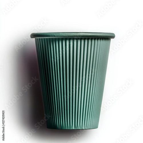 Wallpaper Mural Green Textured Pot with Vertical Stripes for Indoor Plants and Decor Torontodigital.ca