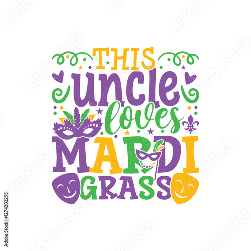 Uncle loves Mardi grass design