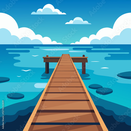 wooden pier in the sea
