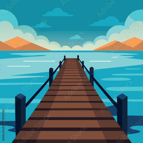 wooden pier in the sea