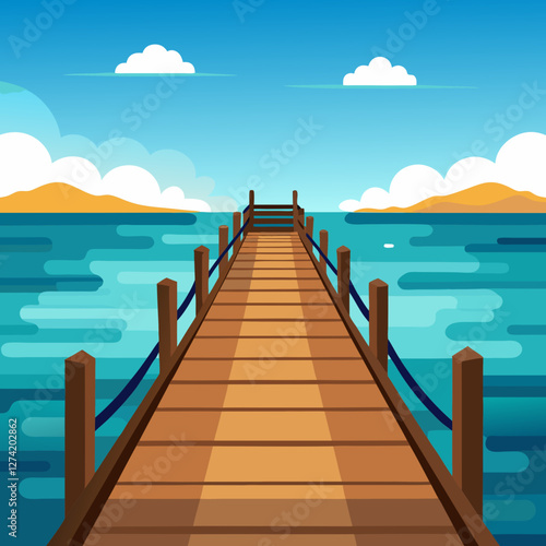 wooden pier in the sea