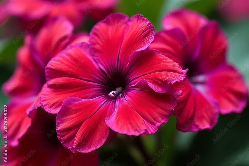 Close-up of Vibrant Deep Pink Petals of a Flower Close-up of Vibrant Deep Pink Petals of a Flower