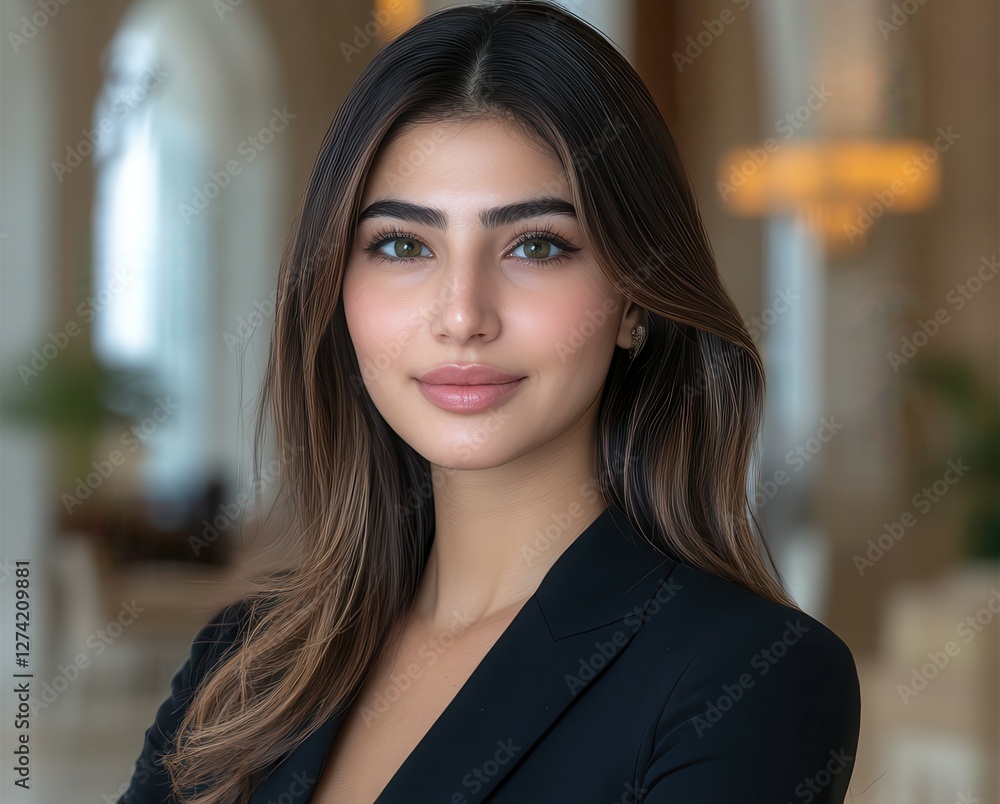 Fototapeta premium Confident Young Businesswoman Portrait in Luxurious Interior