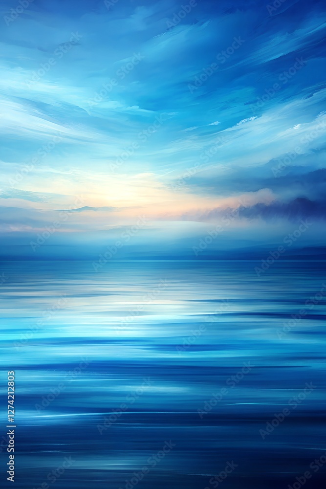 custom made wallpaper toronto digitalSerene Blue Gradient Abstract Background: Modern Minimalist Design with Oceanic Tones and Subtle Textures for Digital and Print Media