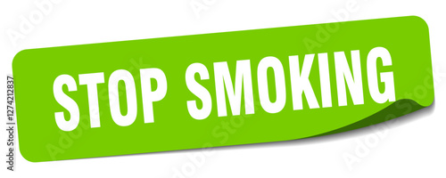 stop smoking sticker. stop smoking label