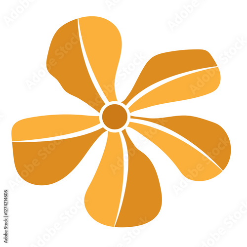 Eco flower icon flat