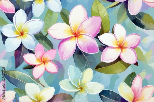 Vintage colorful fantasy dreamy abstract blooming botanical flowers seamless patterns illustration, nature theme concept texture design.
