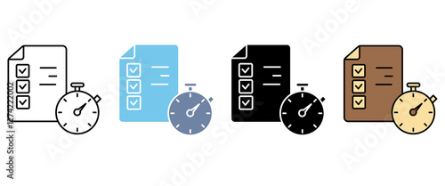 time tracking concept line icon. Simple element illustration. time tracking concept outline symbol design.