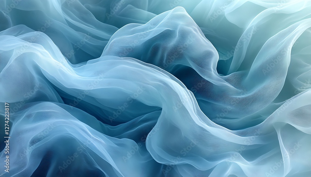 Obraz premium Blue silk fabric texture background