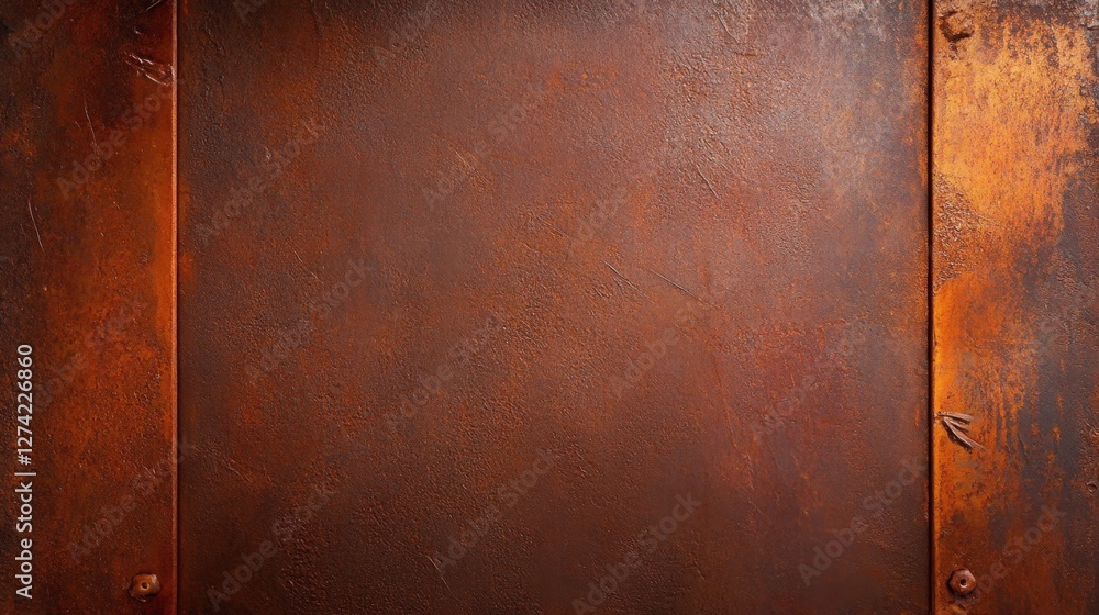 A textured, rusty metal background featuring variations in color and surface depth A textured, rusty metal background featuring variations in color and surface depth