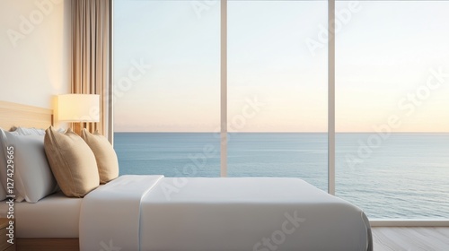 Indulge in luxury travel cruise ship suite with floor-to-ceiling ocean views