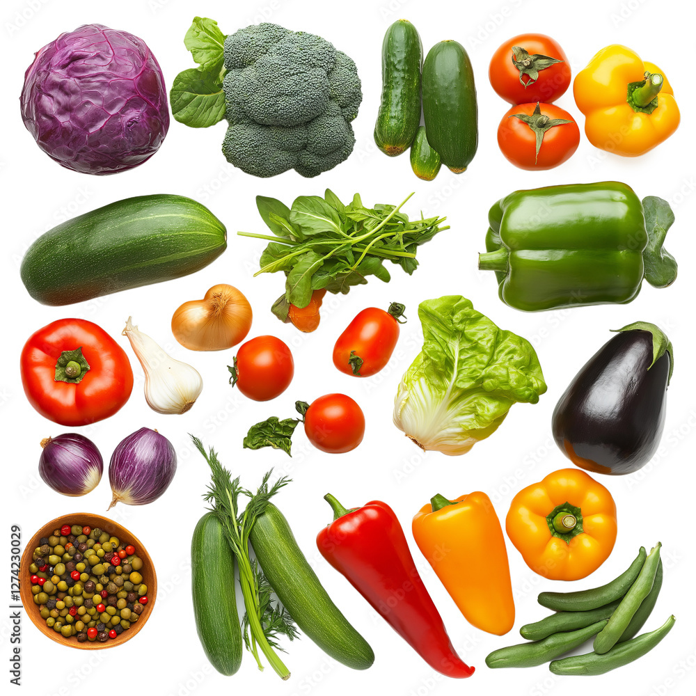 Fresh Assorted Vegetables png isolated on transparent background Fresh Assorted Vegetables png isolated on transparent background