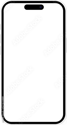 Smartphone iPhone  16 pro as png photo and isolated on white background for your mobile phone app or web site design, logo Global Business technology
