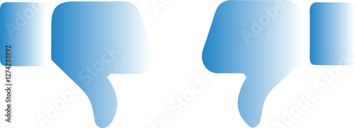 Thumb down, icon set, dislike symbol, vector illustration
