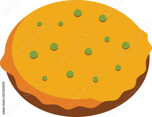 Chapati bread in India vector.