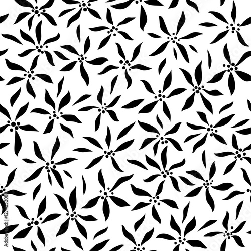 Black and white floral pattern