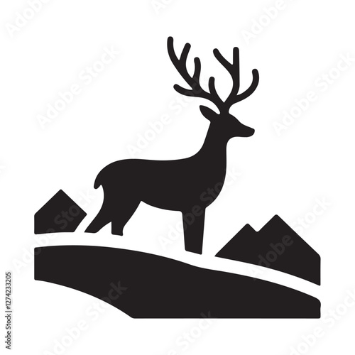 Majestic Wild Deer in Serene Forest Landscape