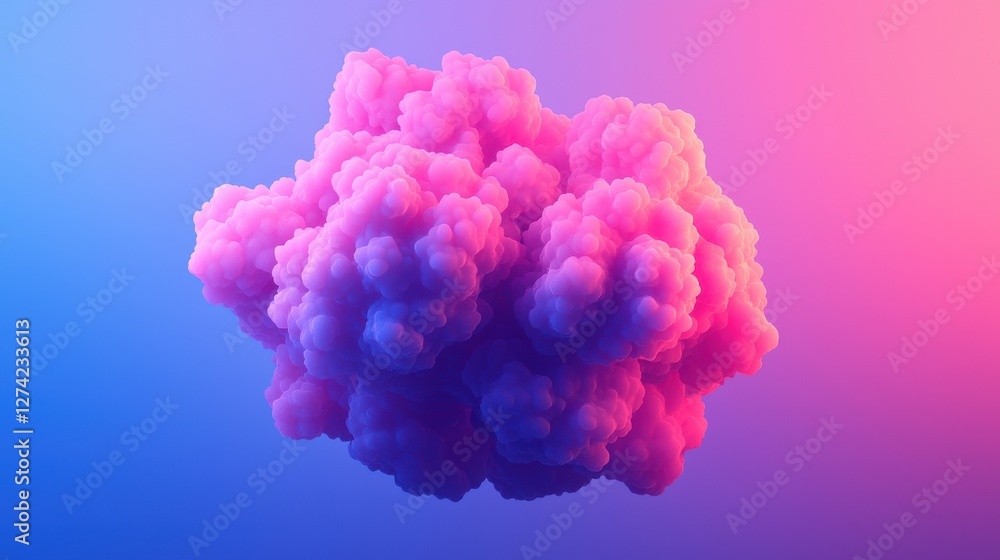 Fototapeta premium Virus HPV concept. Ethereal Swirling Mist A Vibrant Digital Abstract Masterpiece