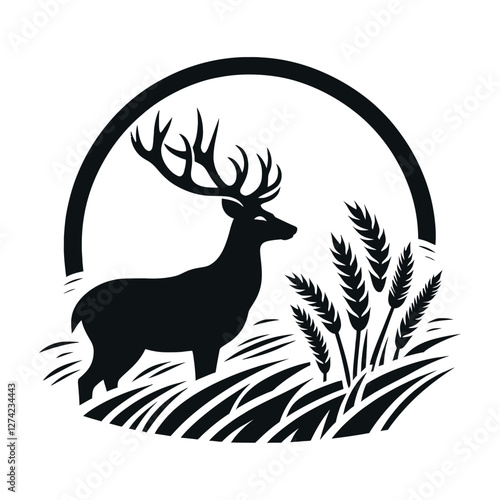 Majestic Wild Deer in Serene Forest Landscape