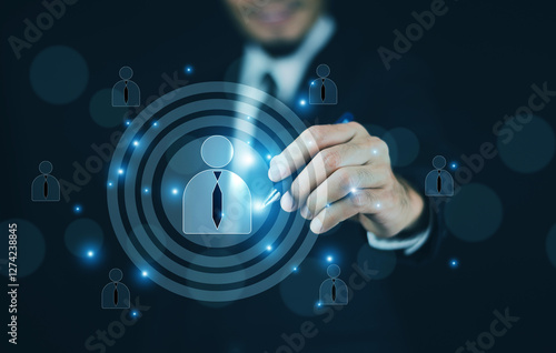 Obraz na płótnie Automating customer relationship management with cloud-based CRM software enables businesses to optimize sales processes and improve client engagement w salonie