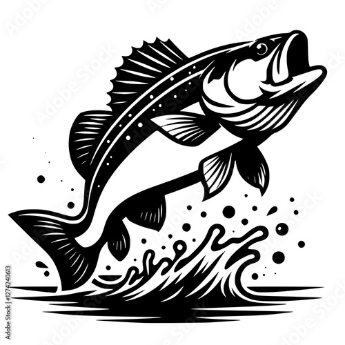 fish, vector, sea, illustration, water, tattoo, animal, fishing, logo, nature, carp, cartoon, underwater, silhouette, design, ocean, life, tribal, aquarium, pattern, drawing, tropical, black, art, wil photo