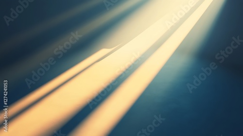 Light Rays Casting Shadows Across a Surface