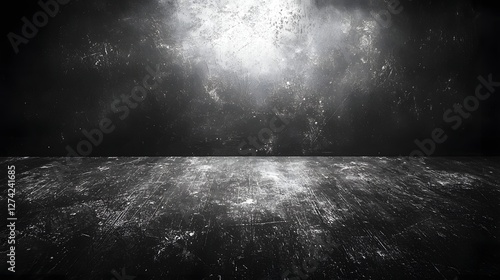 Dark Chalkboard or Blackboard Background with Smooth Surface Texture and Soft Vignette Lighting for Customization Presentation or Copy Space