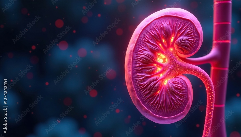 Kidney tissue with calcified and sclerotic changes, interstitial fibrosis, kidney damage, renal dysfunction