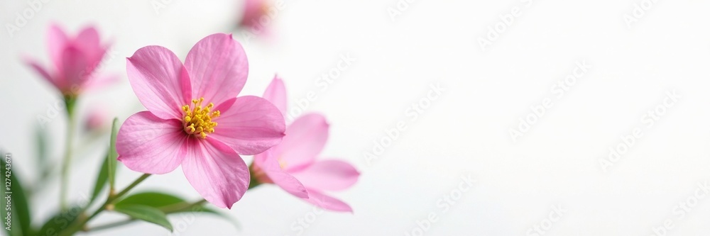 Delicate Damascena flower blooms on a white background, floral, soft Delicate Damascena flower blooms on a white background, floral, soft