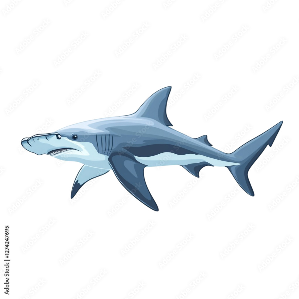 Fototapeta premium Powerful Hammerhead Shark Majestic Ocean Predator