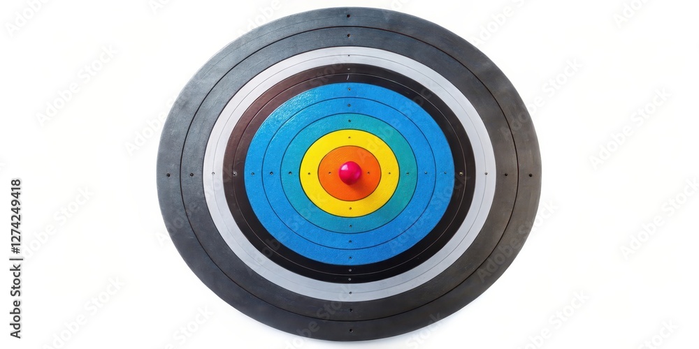 Circular Target with Concentric Rings on White Background Circular Target with Concentric Rings on White Background