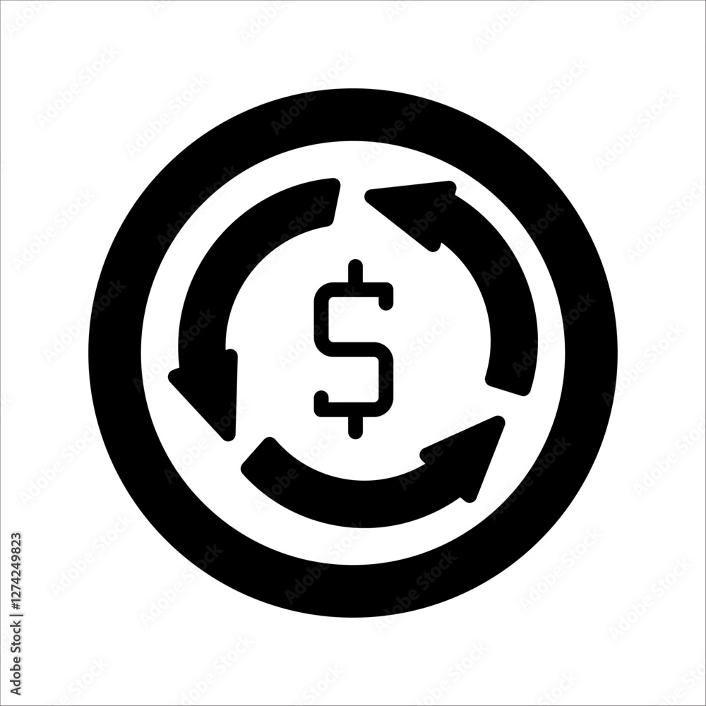 dollar turnover icon.Element of popular banking icon. Premium quality graphic design. Signs, symbols collection icon for websites, web design, dollar turnover icon.Element of popular banking icon. Premium quality graphic design. Signs, symbols collection icon for websites, web design,