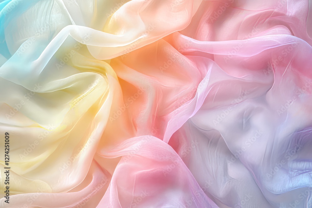 Abstract background - pastel rainbow texture, soft airy gradients, light and airy silk texture, delicate aesthetics Abstract background - pastel rainbow texture, soft airy gradients, light and airy silk texture, delicate aesthetics