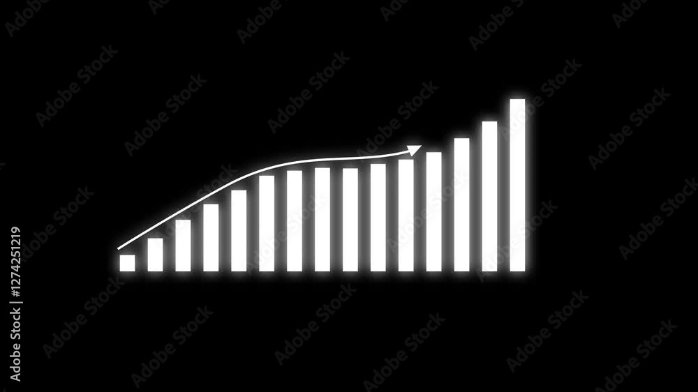 Business graph icon animation. Success business growth concept. Business graph icon animation. Success business growth concept.