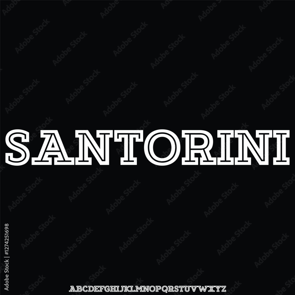 Fototapeta premium Creative unique modern art deco style alphabet display font vector illustration