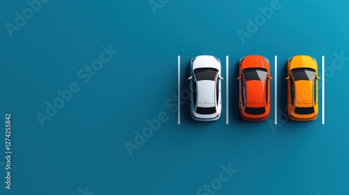 Efficient car parking icon in church parking lot with available spaces