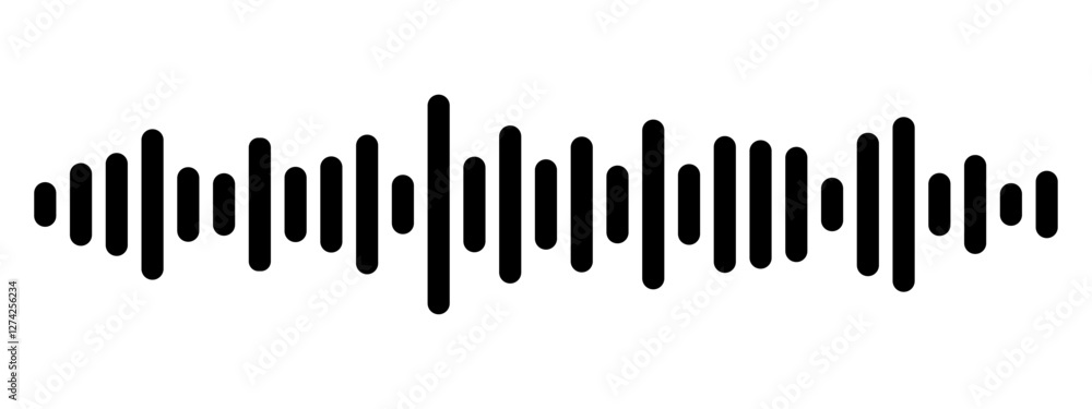 Podcast sound waves set. Waveform pattern for music player, podcast, voise message, music app. Audio wave icon. Equalizer template. Podcast sound waves set. Waveform pattern for music player, podcast, voise message, music app. Audio wave icon. Equalizer template.